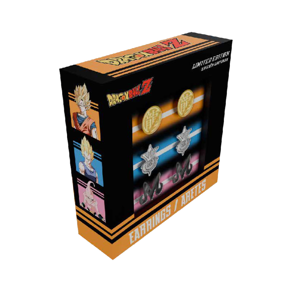 Geek Lab - Aretes Dragon Ball Z De Acero Inoxidable Set De 3 Pares - Dragon Ball Z
