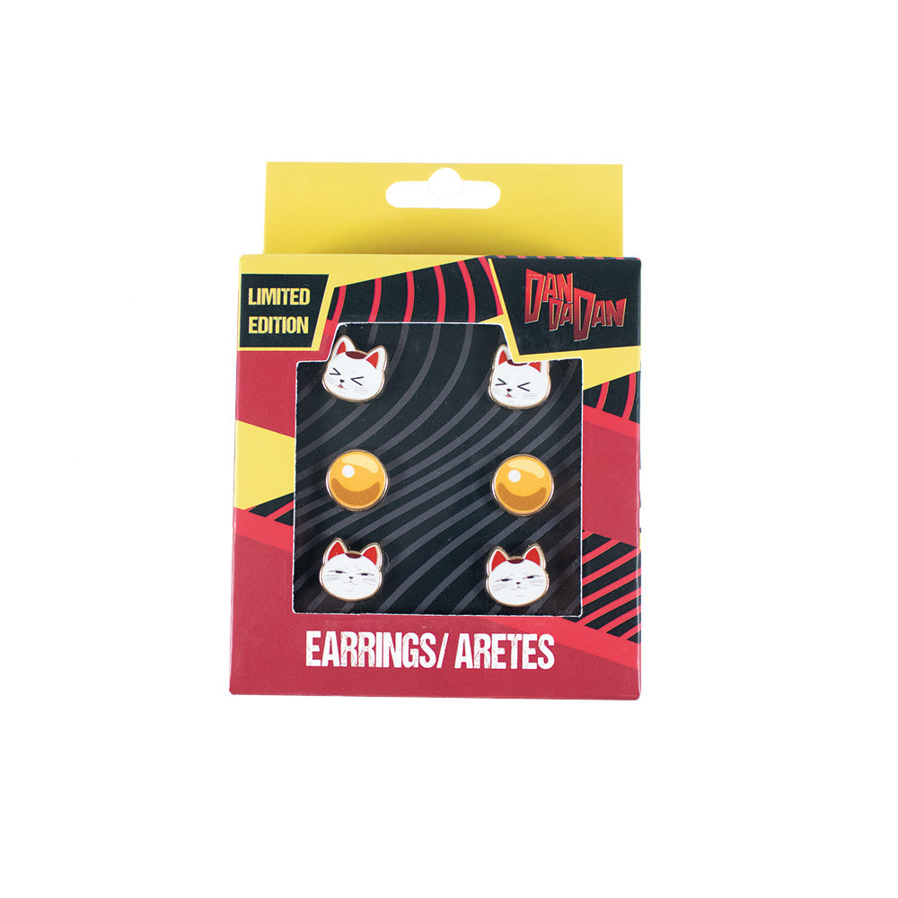 GEEKLAB - ARETES TURBO GRANNY DE ACERO INOXIDABLE SET DE 3 PARES - DAN DA DAN