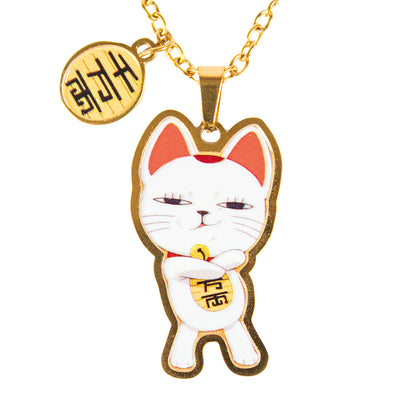 GEEKLAB - SET 2 COLLARES TURBO GRANNY & OKARUN - ACERO INOXIDABLE - DAN DA DAN