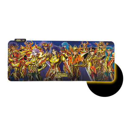 GEEKLAB - MOUSE PAD LED - CABALLEROS DORADOS - CABALLEROS DEL ZODIACO